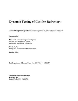 Dynamic Testing of Gasifier Refractory