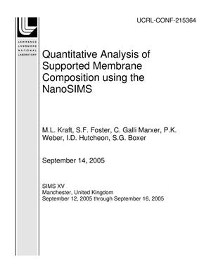 Quantitative Analysis of Supported Membrane Composition using the NanoSIMS