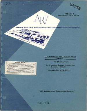 An Improved Nuclear Density Gauge. Quarterly Report No. 1 Covering the Period From June 1 to September 1, 1959