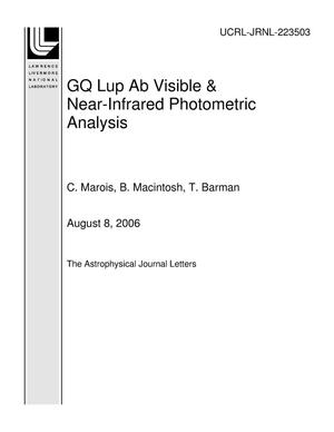 GQ Lup Ab Visible & Near-Infrared Photometric Analysis