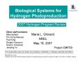 Presentation: Biological Systems for Hydrogen Photoproduction