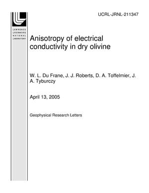 Anisotropy of electrical conductivity in dry olivine