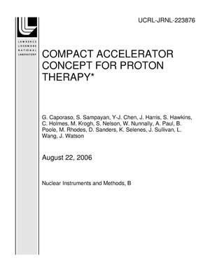 Compact Accelerator Concept for Proton Therapy
