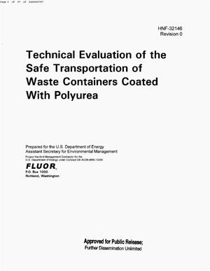 TECHNICAL EVALUATION OF THE SAFE TRANSPORTATION OF WASTE CONTAINERS COATED WITH POLYUREA