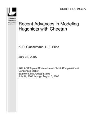 Recent Advances in Modeling Hugoniots with Cheetah