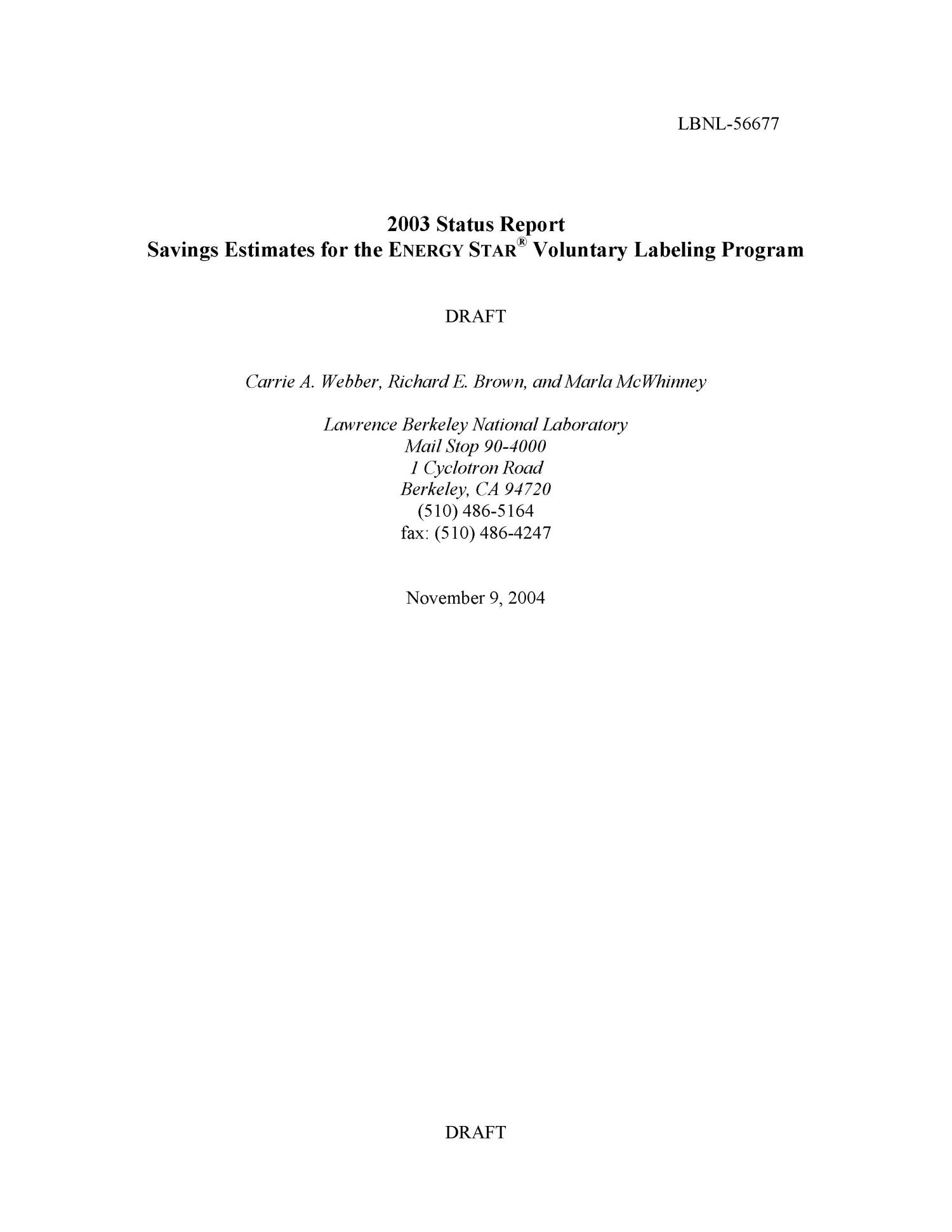 2003-status-report-savings-estimates-for-the-energy-star-r-voluntary