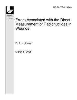 Errors Associated with the Direct Measurement of Radionuclides in Wounds