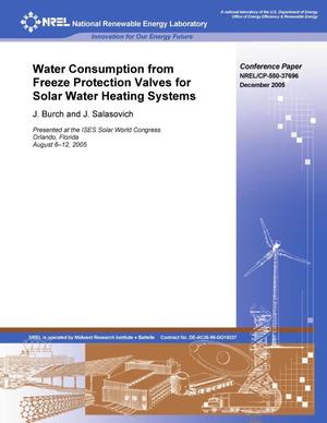 Water Consumption from Freeze Protection Valves for Solar Water Heating Systems
