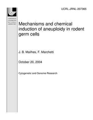 Mechanisms and chemical induction of aneuploidy in rodent germ cells