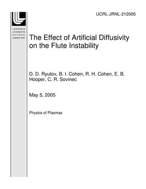 The Effect of Artificial Diffusivity on the Flute Instability