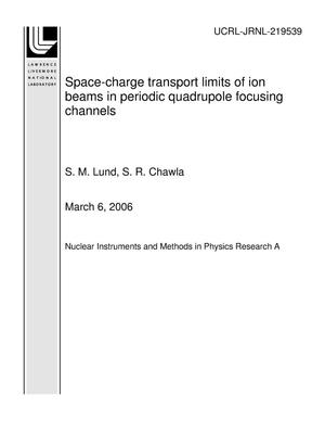 Space-charge transport limits of ion beams in periodic quadrupole focusing channels