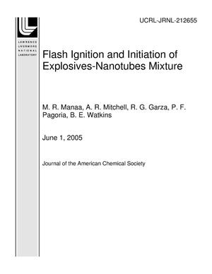 Flash Ignition and Initiation of Explosives-Nanotubes Mixture