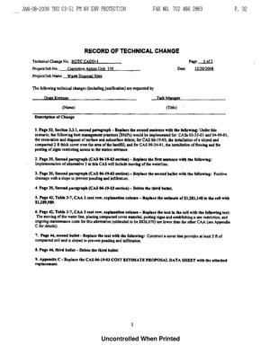 Corrective Action Decision Document for Corrective Action Unit 139: Waste Disposal Sites, Nevada Test Sites, Nevada with ROTC 1, Errata Sheet, Revision 0, January 2007