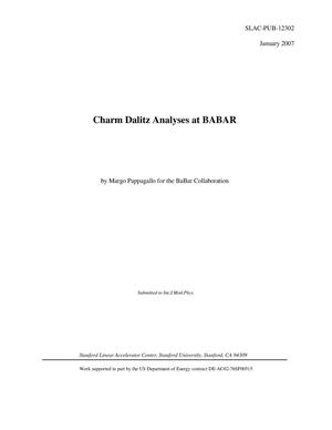 Charm Dalitz Analyses at BaBar