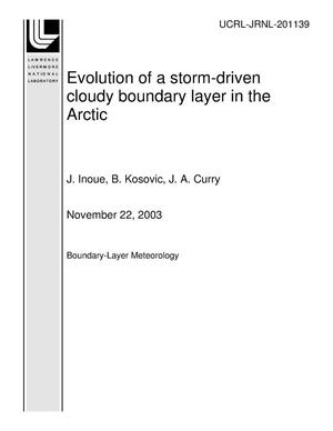 Evolution of a storm-driven cloudy boundary layer in the Arctic