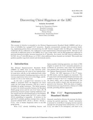 Discovering Chiral Higgsinos at the LHC