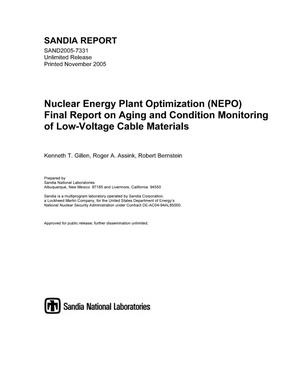 Nuclear Energy Plant Optimization (NEPO) final report on aging and condition monitoring of low-voltage cable materials.