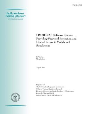 FRAMES-2.0 Software System: Providing Password Protection and Limited Access to Models and Simulations