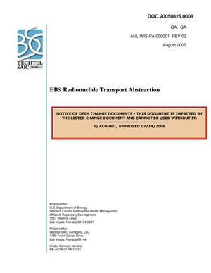 EBS Radionuclide Transport Abstraction