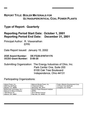 Boiler Materials for Ultrasupercritical Coal Power Plants