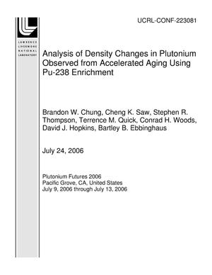 Analysis of Density Changes in Plutonium Observed from Accelerated Aging Using Pu-238 Enrichment