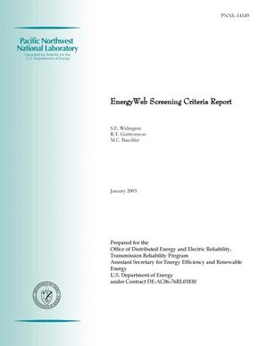 EnergyWeb Screening Criteria Report