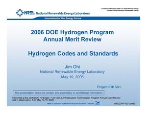 Hydrogen Codes and Standards
