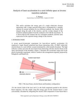 Analysis of Laser Acceleration in a Semi-infinite Space as Inverse Transition Radiation