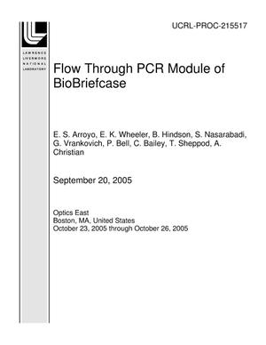Flow Through PCR Module of BioBriefcase