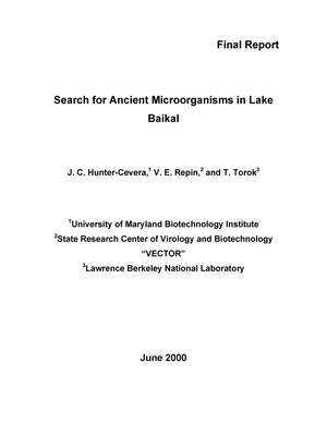 Search for ancient microorganisms in Lake Baikal