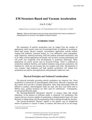 EM Structure Based and Vacuum Acceleration