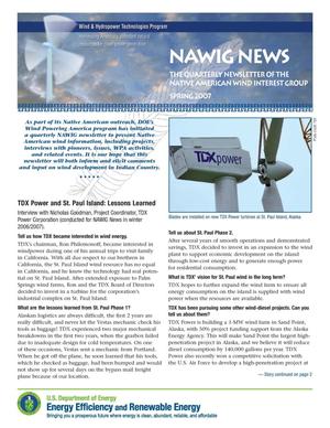 NAWIG News: The Native American Wind Interest Group Newsletter, Spring 2007