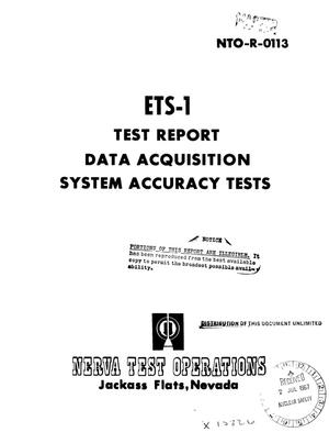 Test report: ETS-1 data acquisition system accuracy tests