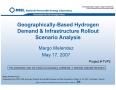Primary view of Geographically-Based Hydrogen Demand & Infrastructure Rollout Scenario Analysis