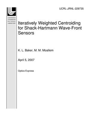 Iteratively Weighted Centroiding for Shack-Hartmann Wave-Front Sensors