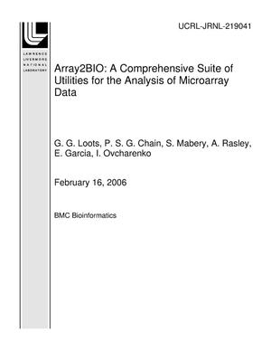 Array2BIO: A Comprehensive Suite of Utilities for the Analysis of Microarray Data