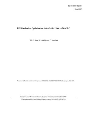 RF Distribution Optimization in the Main Linacs of the ILC