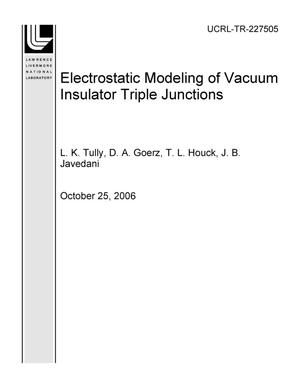 Electrostatic Modeling of Vacuum Insulator Triple Junctions