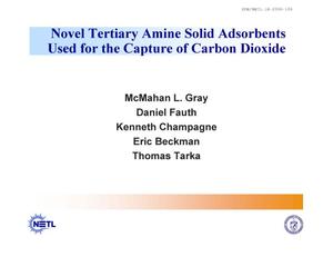 Novel Tertiary Amine Solid Adsorbents Used for the Capture of Carbon Dioxide