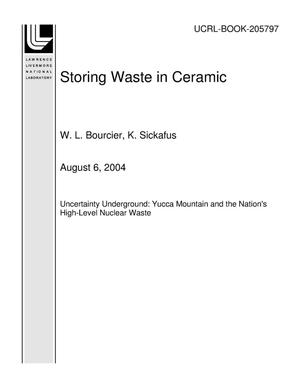 Storing Waste in Ceramic