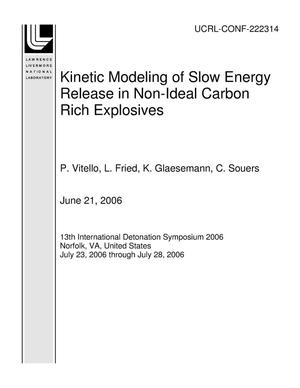Kinetic Modeling of Slow Energy Release in Non-Ideal Carbon Rich Explosives