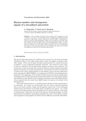 Baryon number and strangeness: signals of a deconfinedantecedent