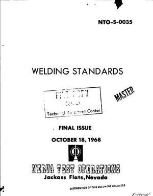 Welding standards, final issue