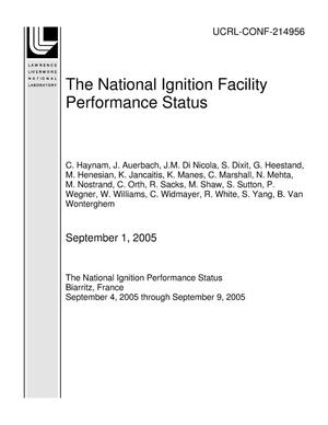 The National Ignition Facility Performance Status