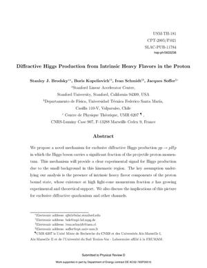 Diffractive Higgs Production from Intrinsic Heavy Flavors in the Proton