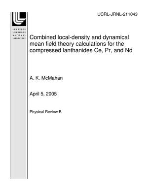 Combined local-density and dynamical mean field theory calculations for the compressed lanthanides Ce, Pr, and Nd