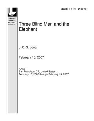 Three Blind Men and the Elephant