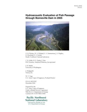 Hydroacoustic Evaluation of Fish Passage Through Bonneville Dam in 2005