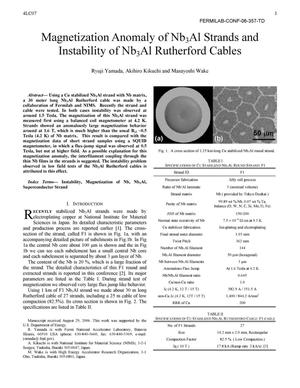 Magnetization anomaly of Nb3Al strands and instability of Nb3Al Rutherford cables