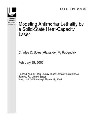 Modeling Antimortar Lethality by a Solid-State Heat-Capacity Laser